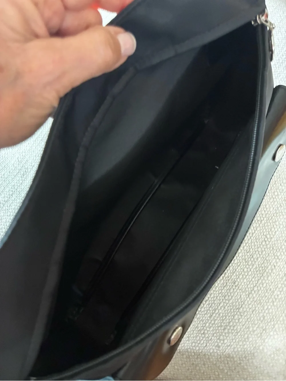 Longchamp Planetes black nylon and leather unisex crossbody & messenger bag